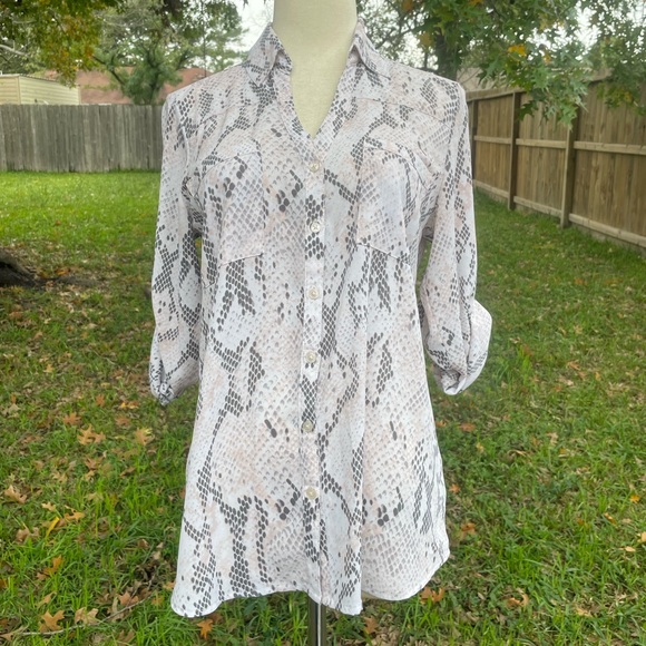 Express Portofino Snake Print Shirt - Picture 1 of 3